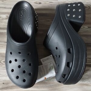 CROCS Siren Unisex Studded Clog Lightweight Black Size M12 W14